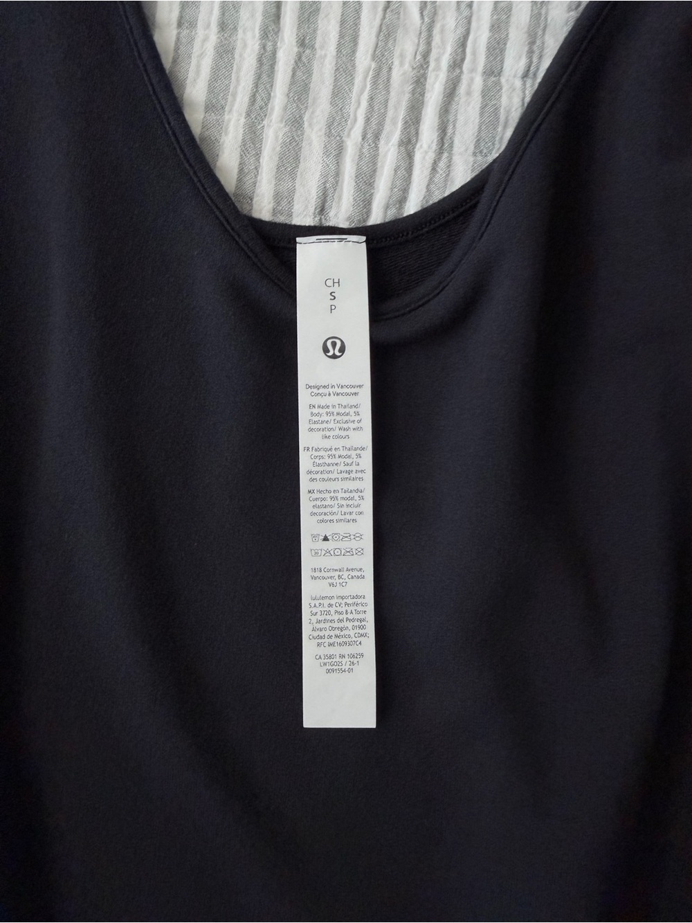 Lululemon NWT BeCalm V-Neck Tank Black Size Small Soft Modal French Terry - Picture 7 of 9